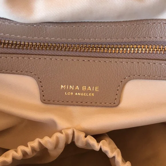 MINA BAIE Emmy Full Taupe Backpack Satchel Crossbody Travel Bag Diaper Bag - Picture 8 of 11
